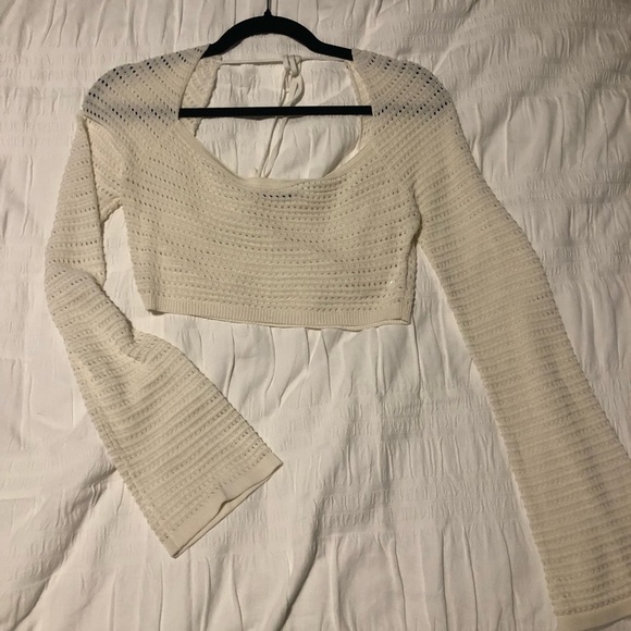 Cropped crochet long sleeve - Picture 2 of 2